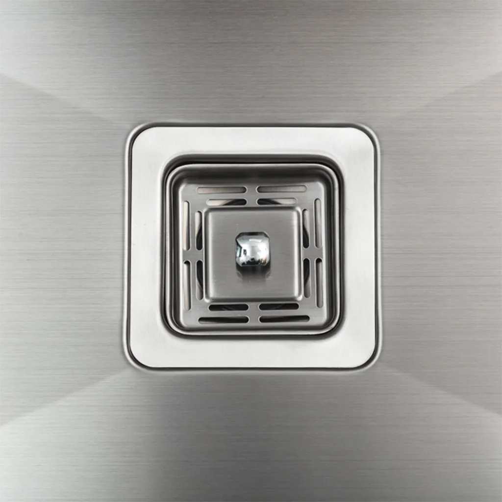 Square Garbage Disposal Waste Adapter - Single Hole - 4" Stainless Steel/Polished Stainless Steel