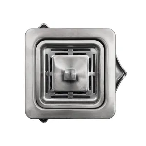 Square Garbage Disposal Waste Adapter - Single Hole - 4" Stainless Steel/Polished Stainless Steel