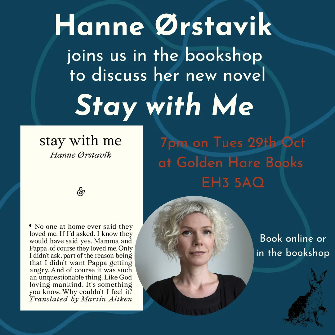 Stay With Me Event with Hanne Ørstavik - Tuesday 29th October 2024
