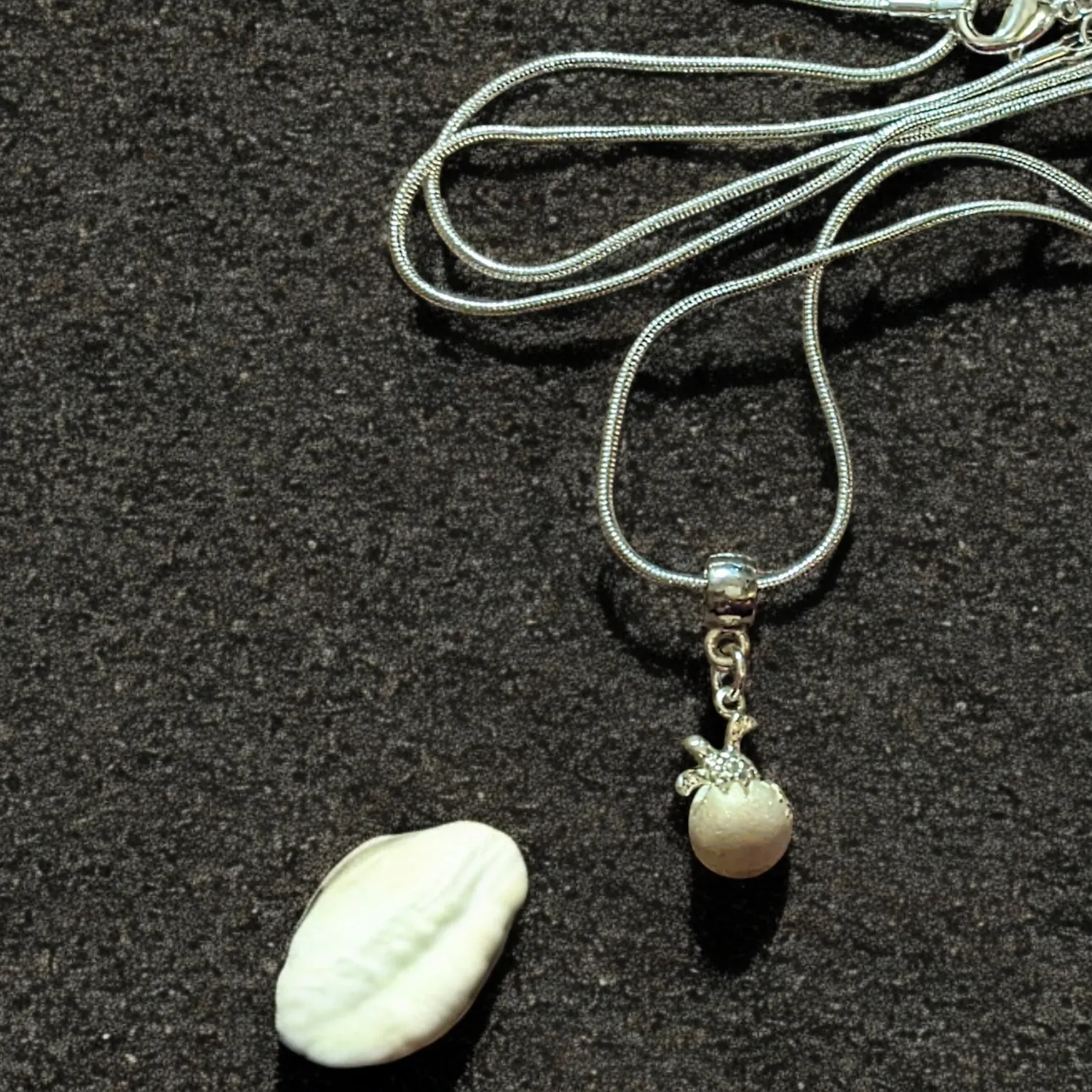 Sterling Silver Turtle Hatchling necklace - 24 inch