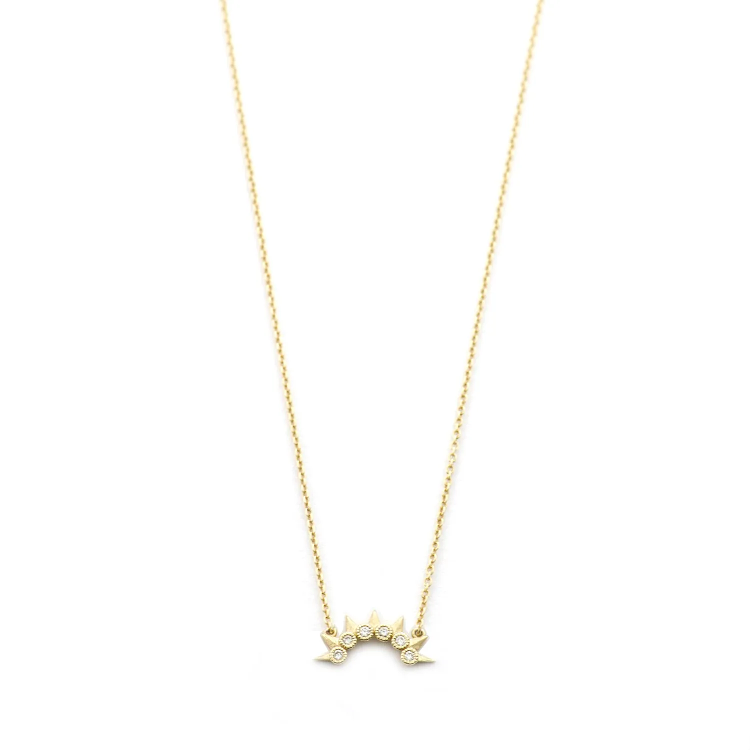 Sunrise Diamond Bezel Necklace