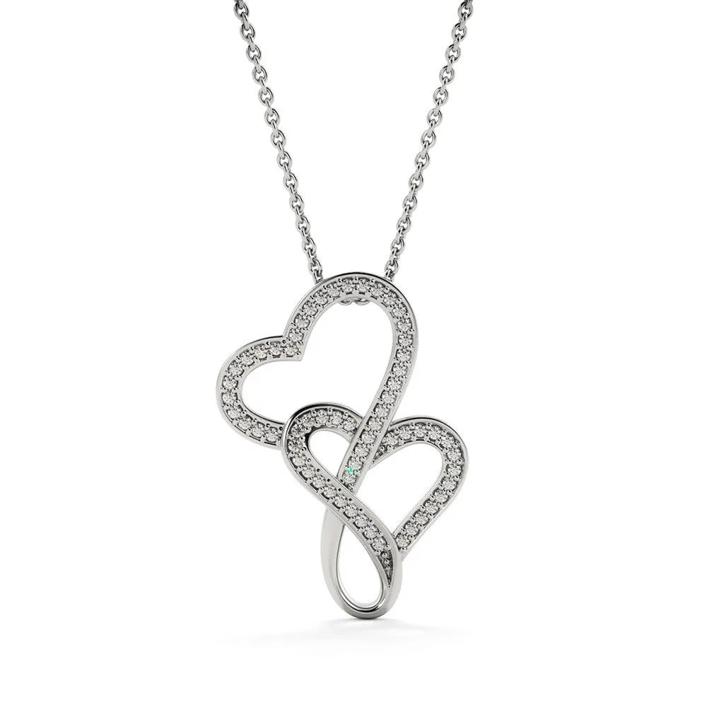 Sweetest gift from God-Double Hearts Necklace for Mother From Son