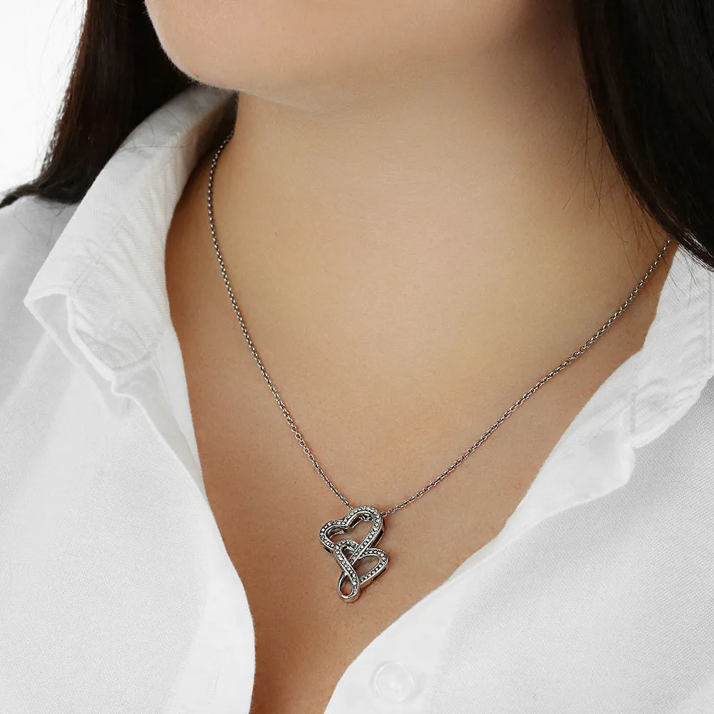 Sweetest gift from God-Double Hearts Necklace for Mother From Son
