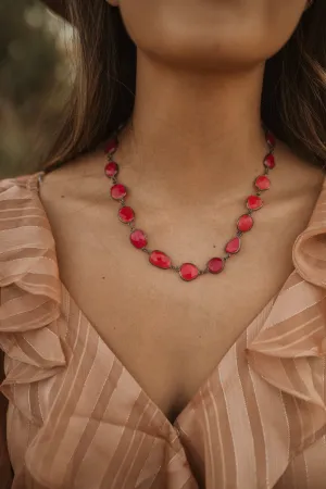 Tamera Necklace | Pink Chalcedony