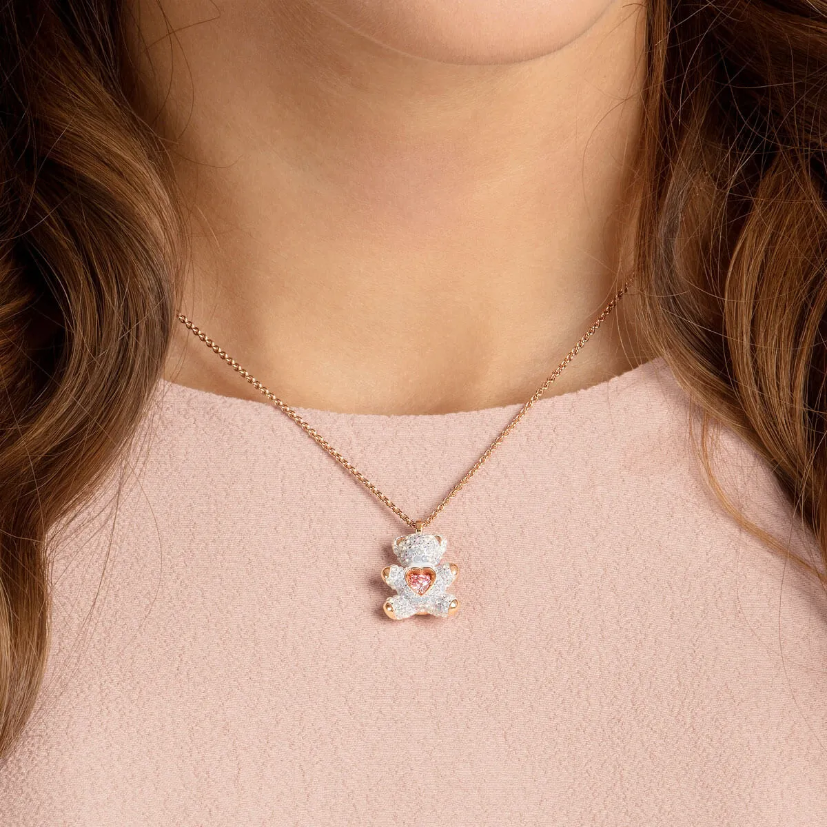 Teddy Multi-Colored Rose Gold-Plating Pendant Necklace