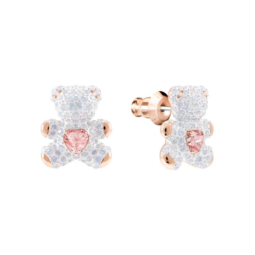 Teddy Multi-Colored Rose Gold-Plating Pierced Earrings