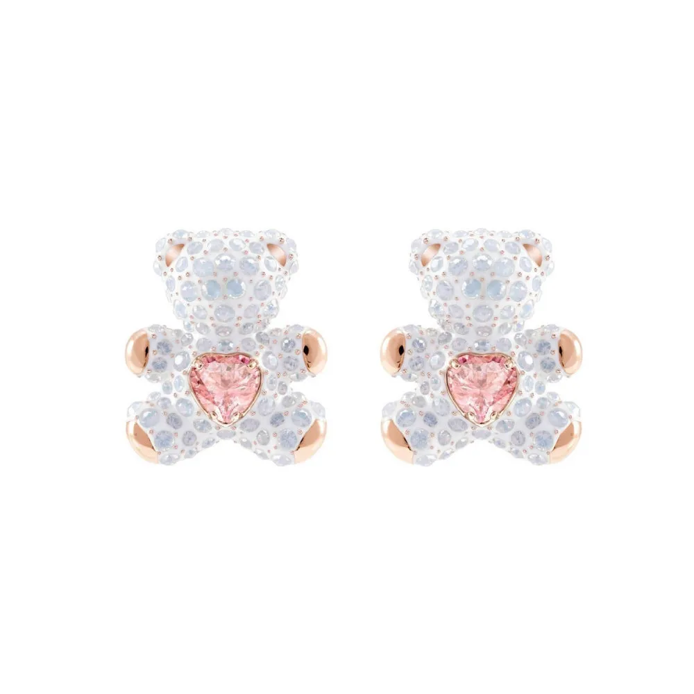 Teddy Multi-Colored Rose Gold-Plating Pierced Earrings