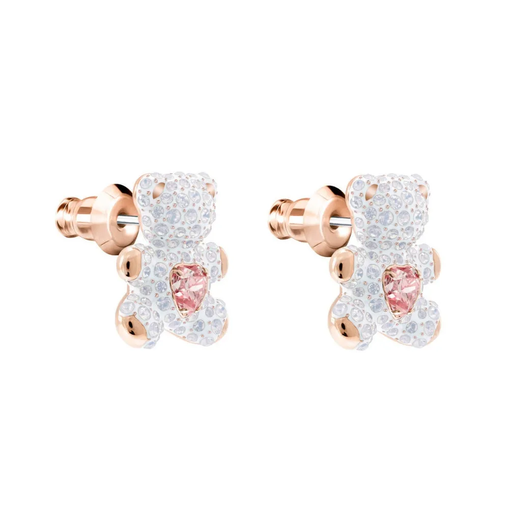 Teddy Multi-Colored Rose Gold-Plating Pierced Earrings