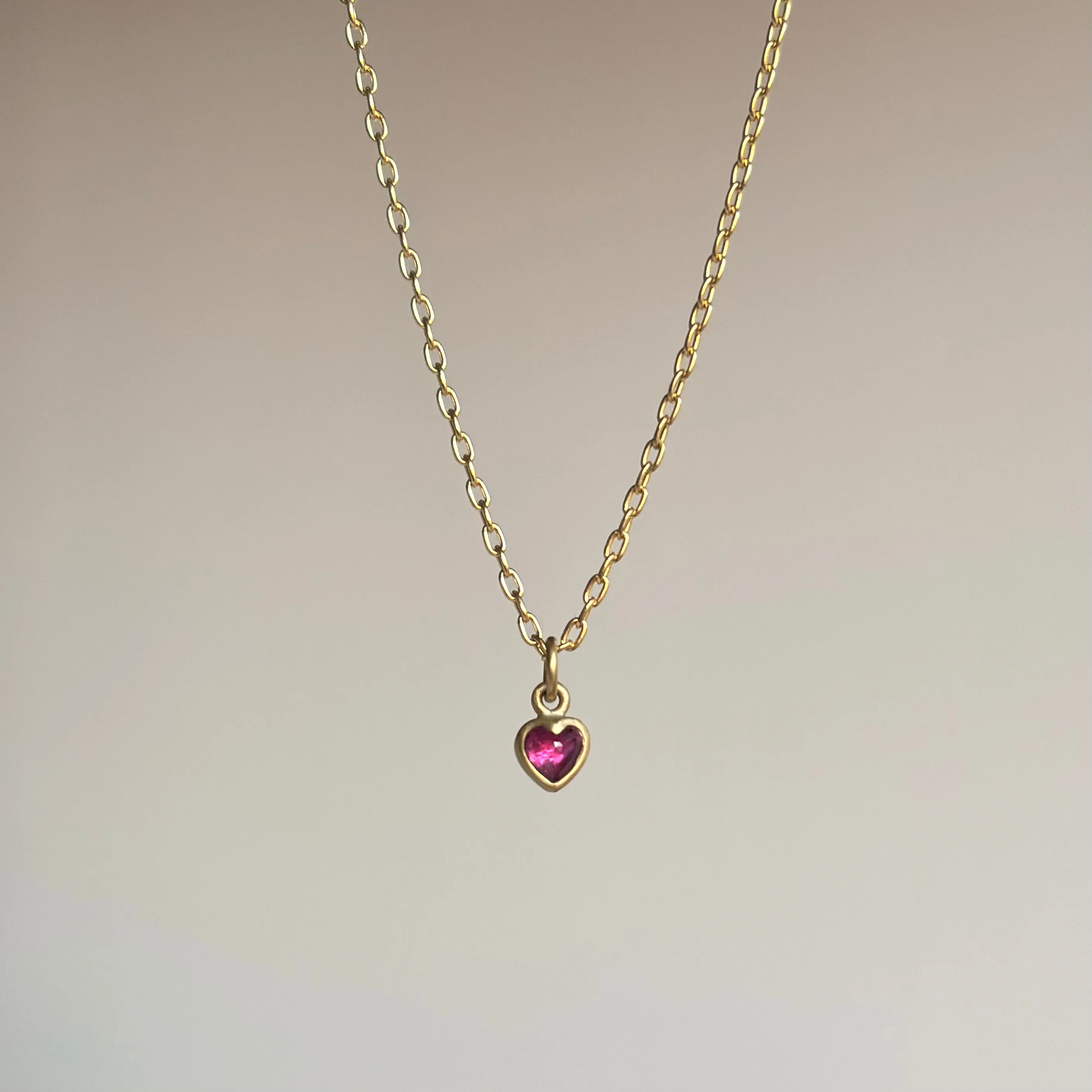 Teeny Ruby Sweetheart Pendant