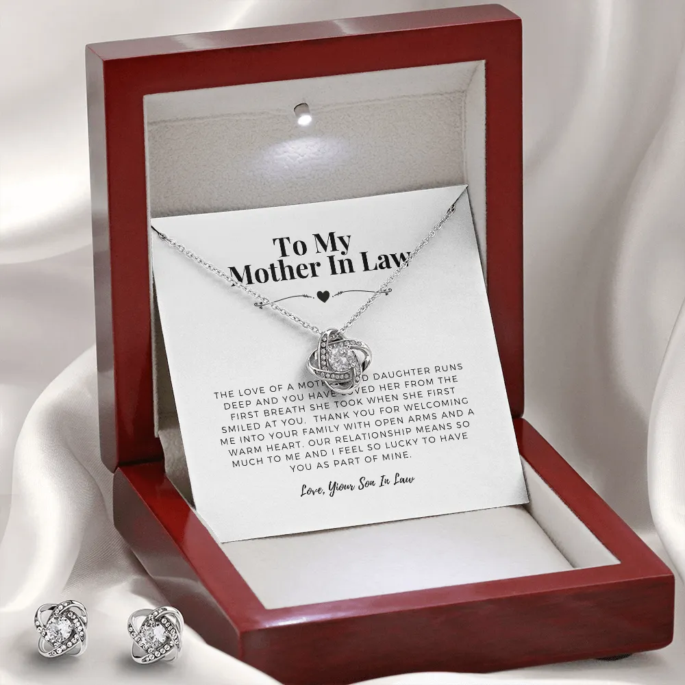 Thank you for welcoming me, From Son in law-Love Knot Set