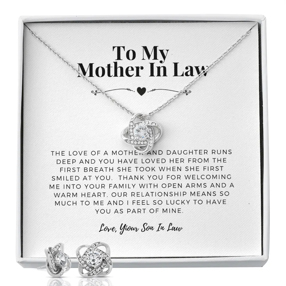 Thank you for welcoming me, From Son in law-Love Knot Set