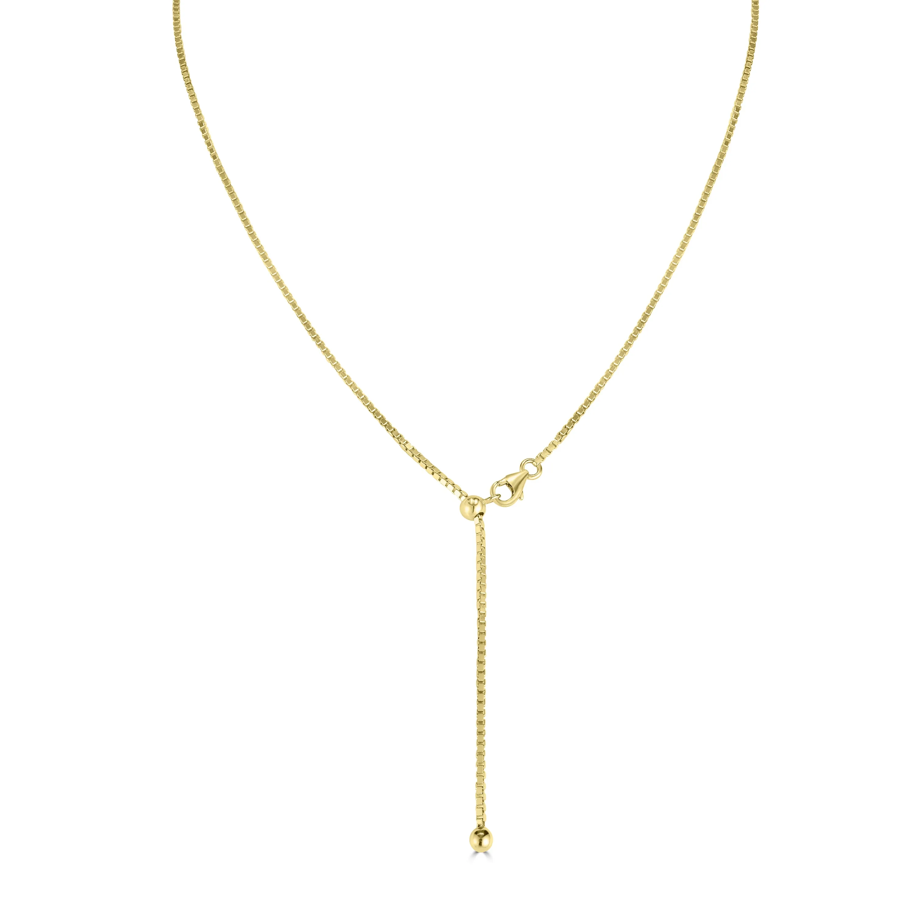 The 14K Yellow Gold Slight Shimmer Adjustable Bolo Necklace