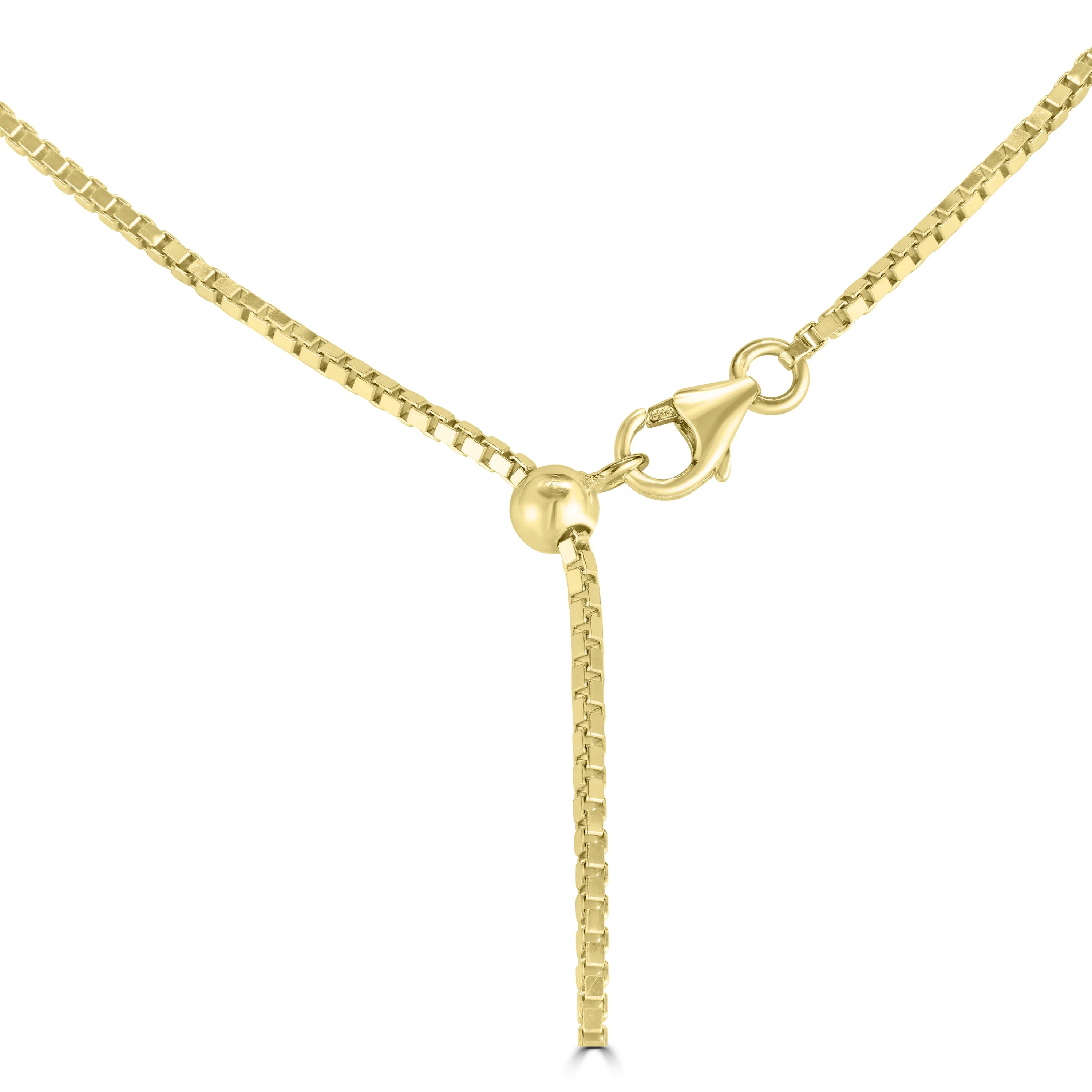 The 14K Yellow Gold Slight Shimmer Adjustable Bolo Necklace