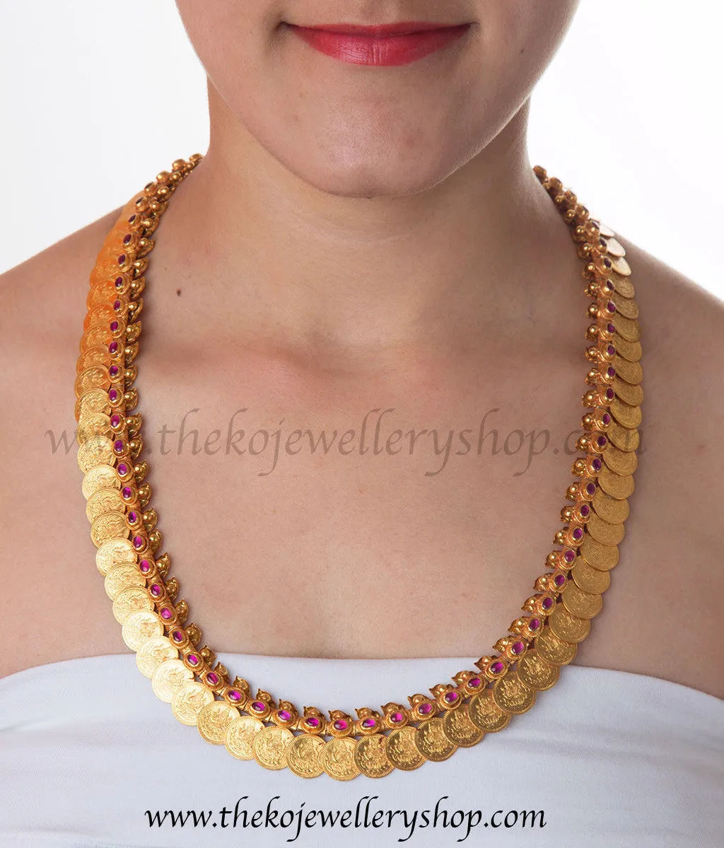 The Dharaa Antique Silver Kasumala Coin Necklace/Waistbelt