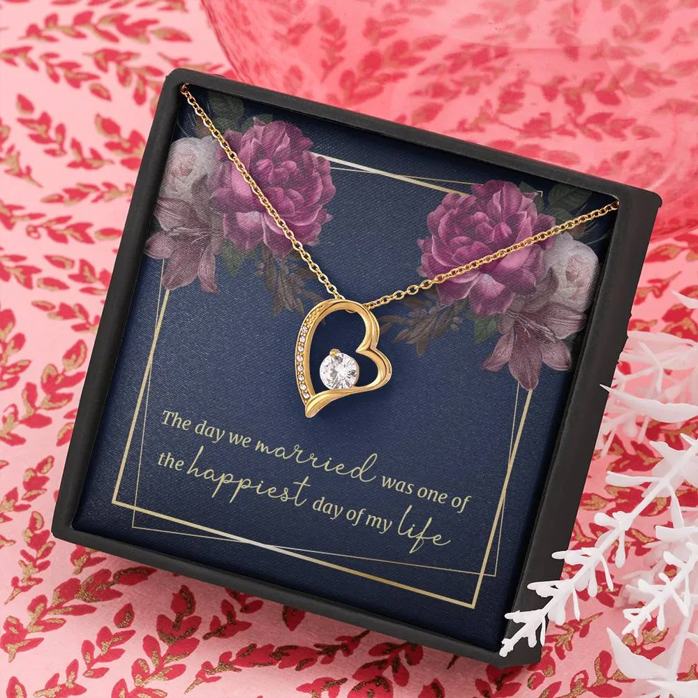 The happiest day of my life-Sentimental Heart Necklace for Wife