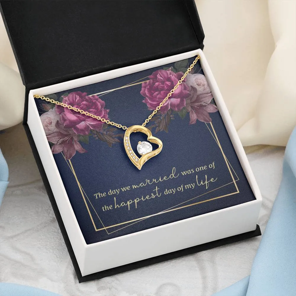 The happiest day of my life-Sentimental Heart Necklace for Wife
