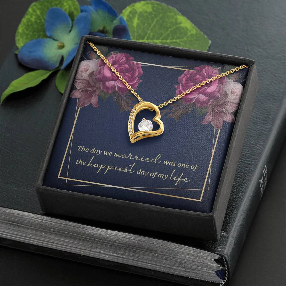 The happiest day of my life-Sentimental Heart Necklace for Wife