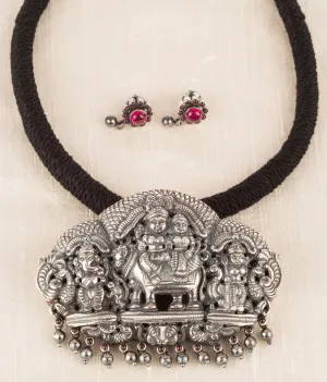 The Sharva Silver Deity Necklace