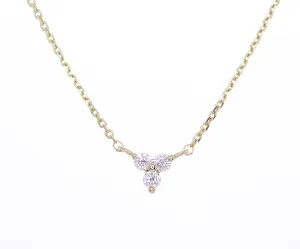 Three Stone Diamond Necklace Pendant
