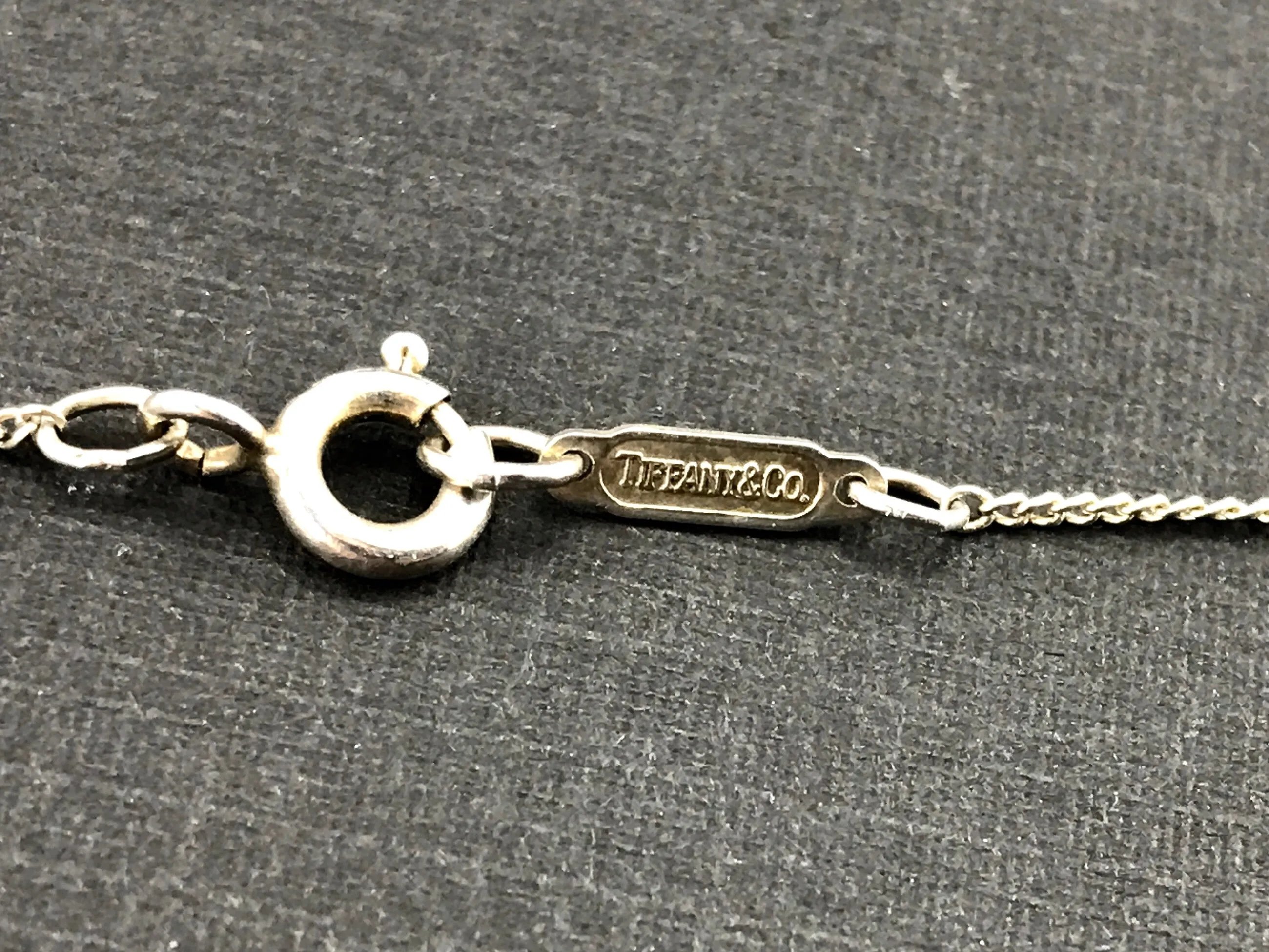 Tiffany & Co Sterling Silver Puffy Heart Necklace RARE
