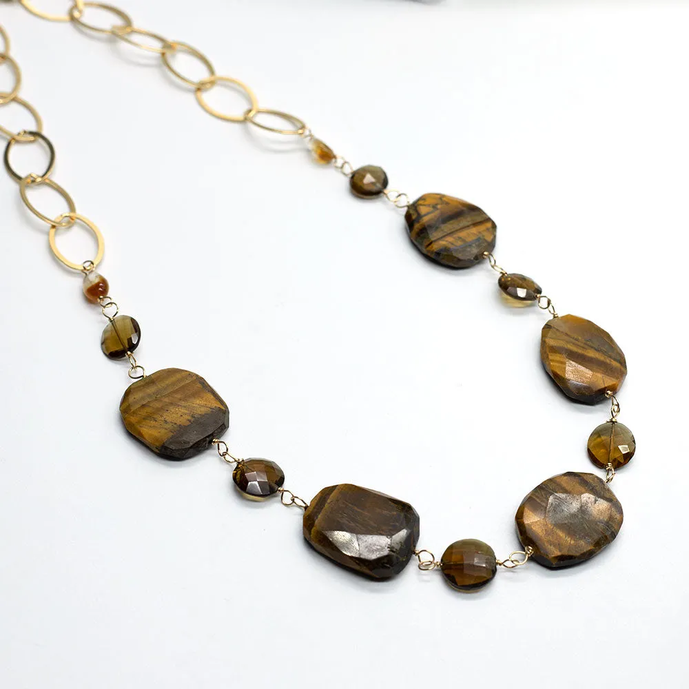 Tiger's Eye Nugget Necklace