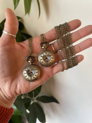 Time for Love Heart Pocketwatch Necklace