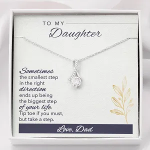 Tip toe if you must-Alluring Beauty Solitaire Necklace for Daughter, From Dad