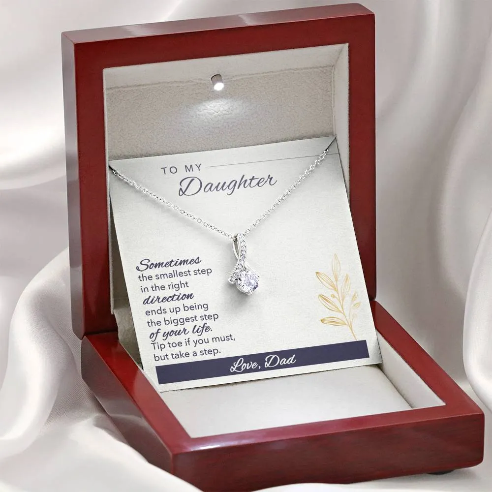 Tip toe if you must-Alluring Beauty Solitaire Necklace for Daughter, From Dad