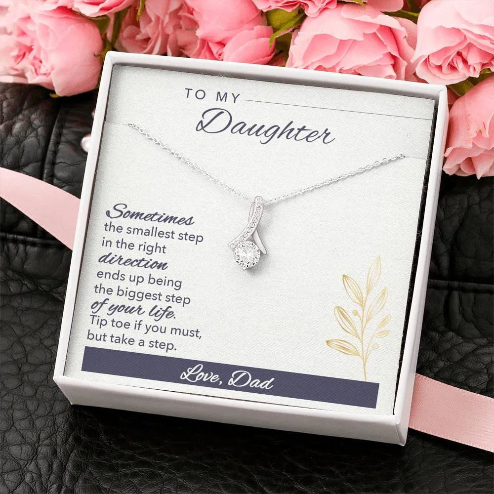 Tip toe if you must-Alluring Beauty Solitaire Necklace for Daughter, From Dad
