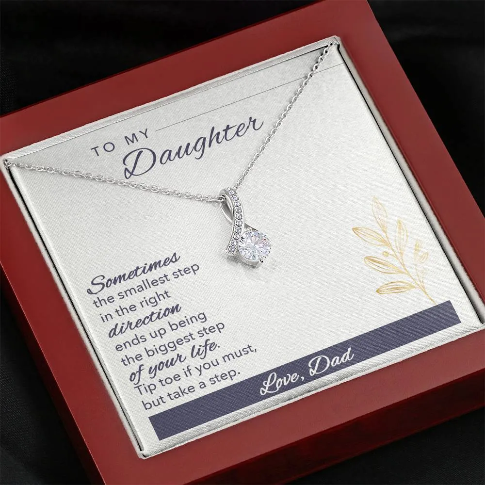 Tip toe if you must-Alluring Beauty Solitaire Necklace for Daughter, From Dad
