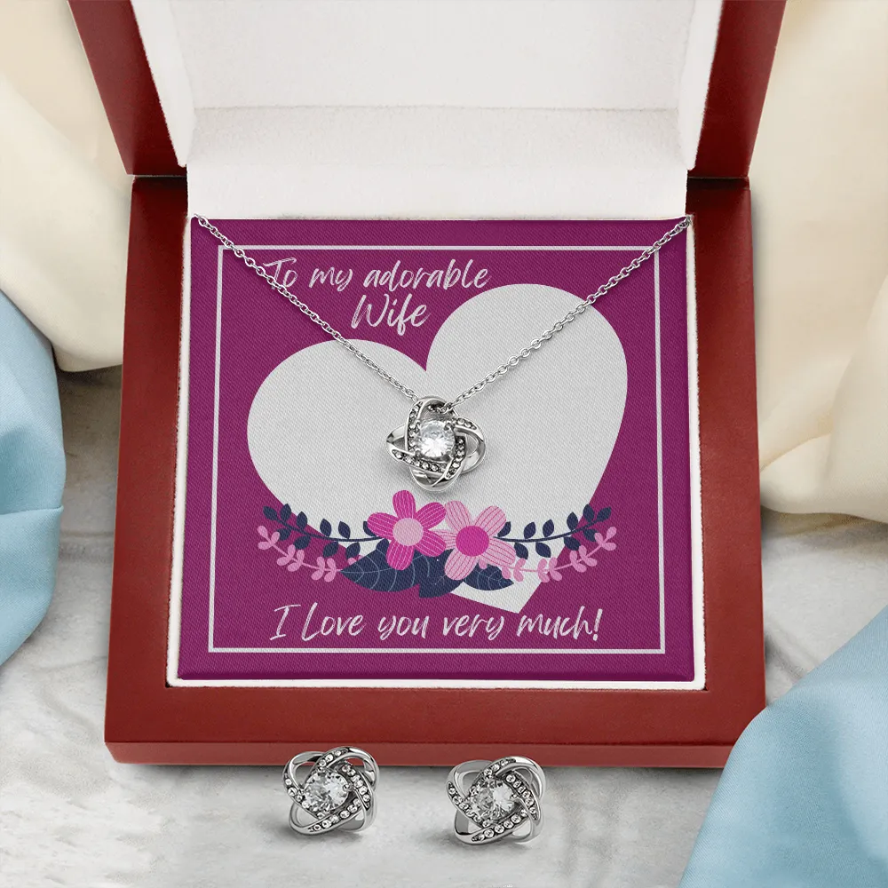 To my Adorable Wife - Love Knot Necklace