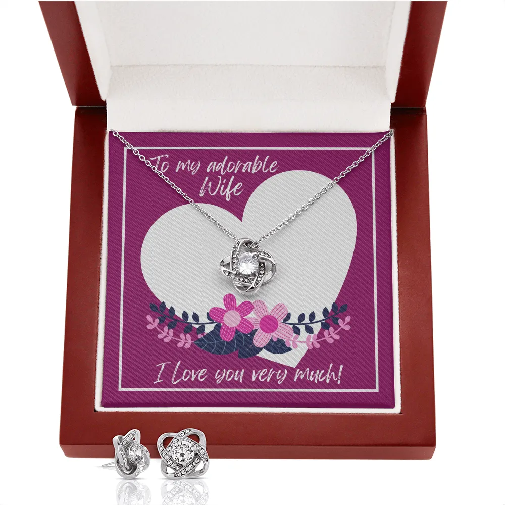 To my Adorable Wife - Love Knot Necklace