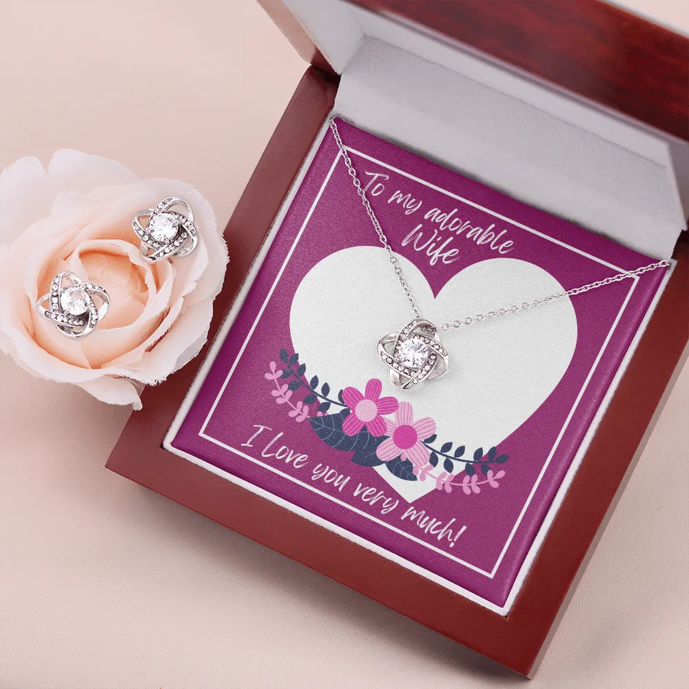 To my Adorable Wife - Love Knot Necklace