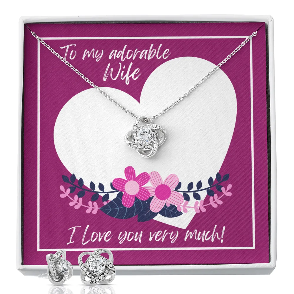 To my Adorable Wife - Love Knot Necklace