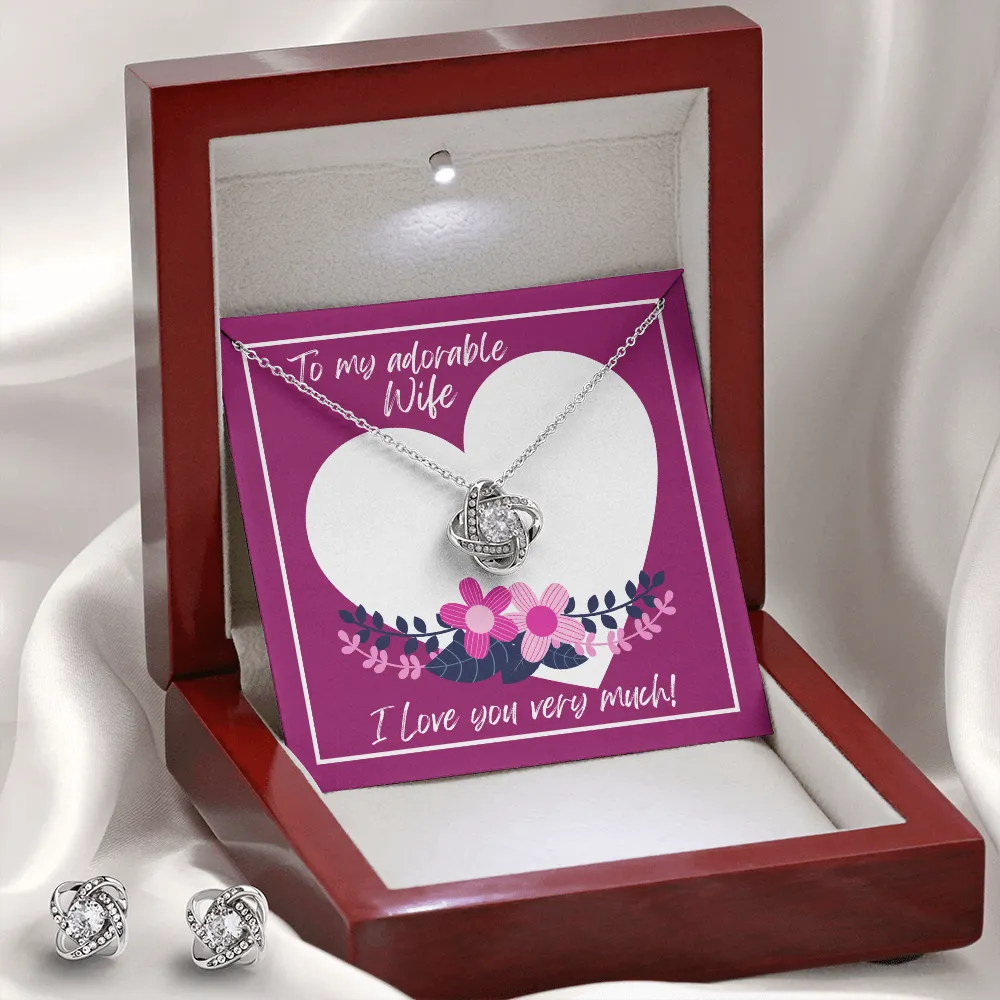 To my Adorable Wife - Love Knot Necklace