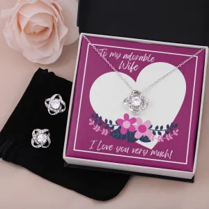 To my Adorable Wife - Love Knot Necklace