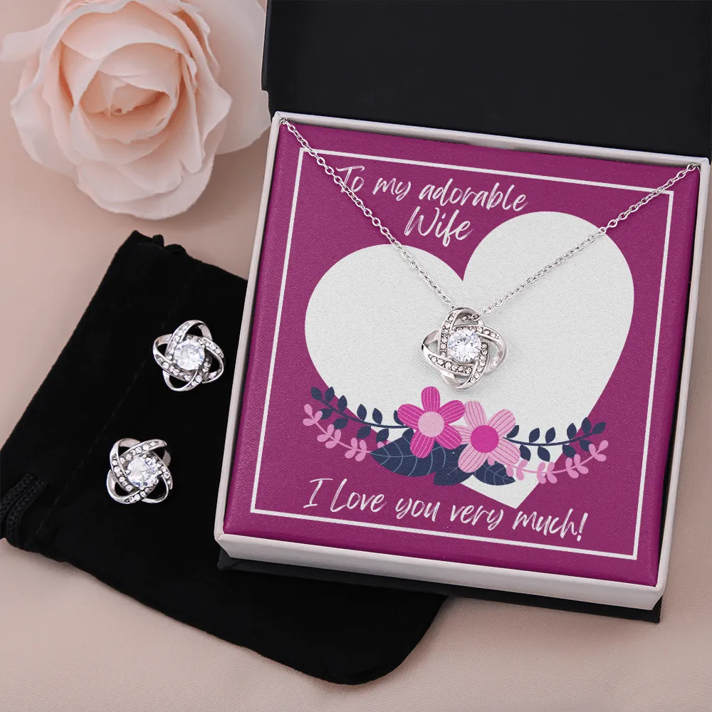 To my Adorable Wife - Love Knot Necklace
