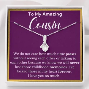 To My Amazing Cousin Ribbon Necklace