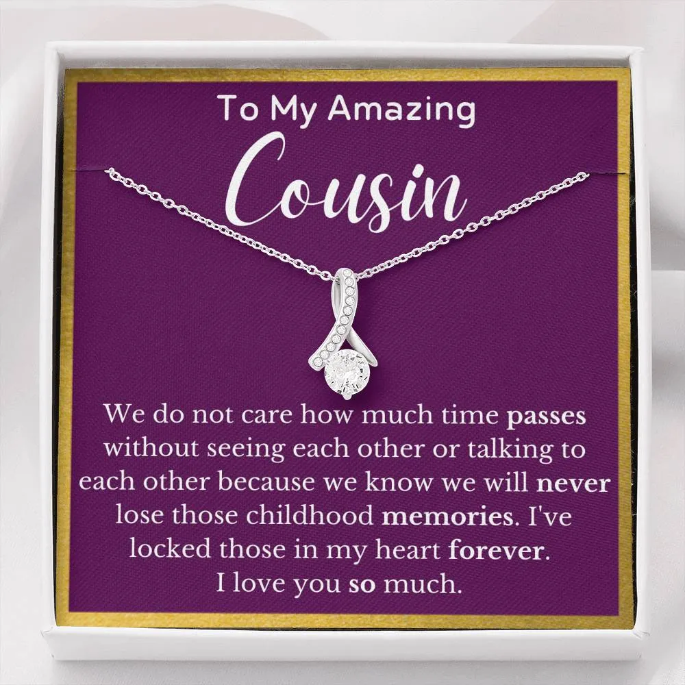To My Amazing Cousin Ribbon Necklace