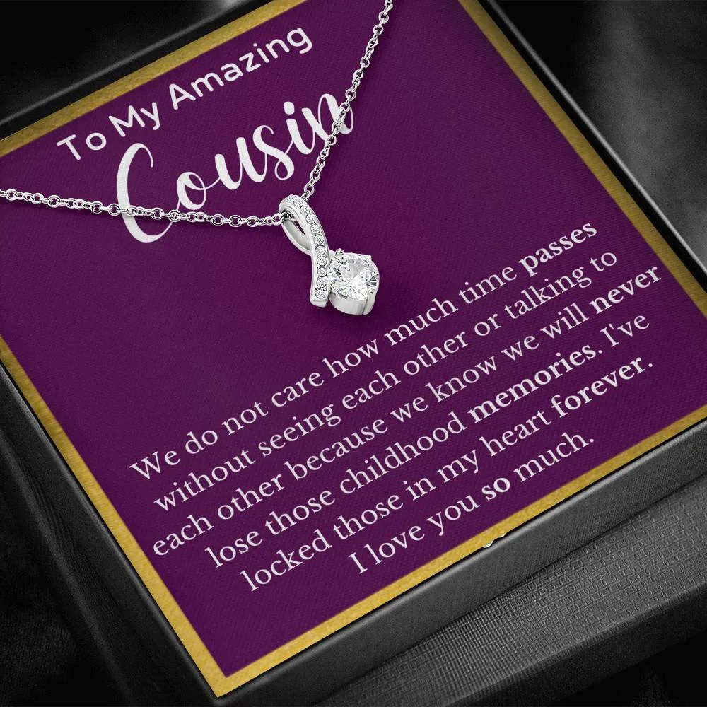 To My Amazing Cousin Ribbon Necklace