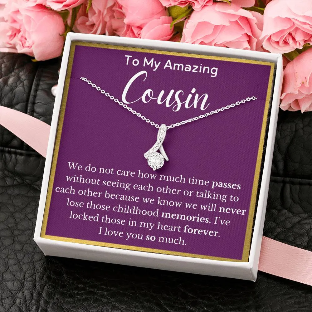 To My Amazing Cousin Ribbon Necklace