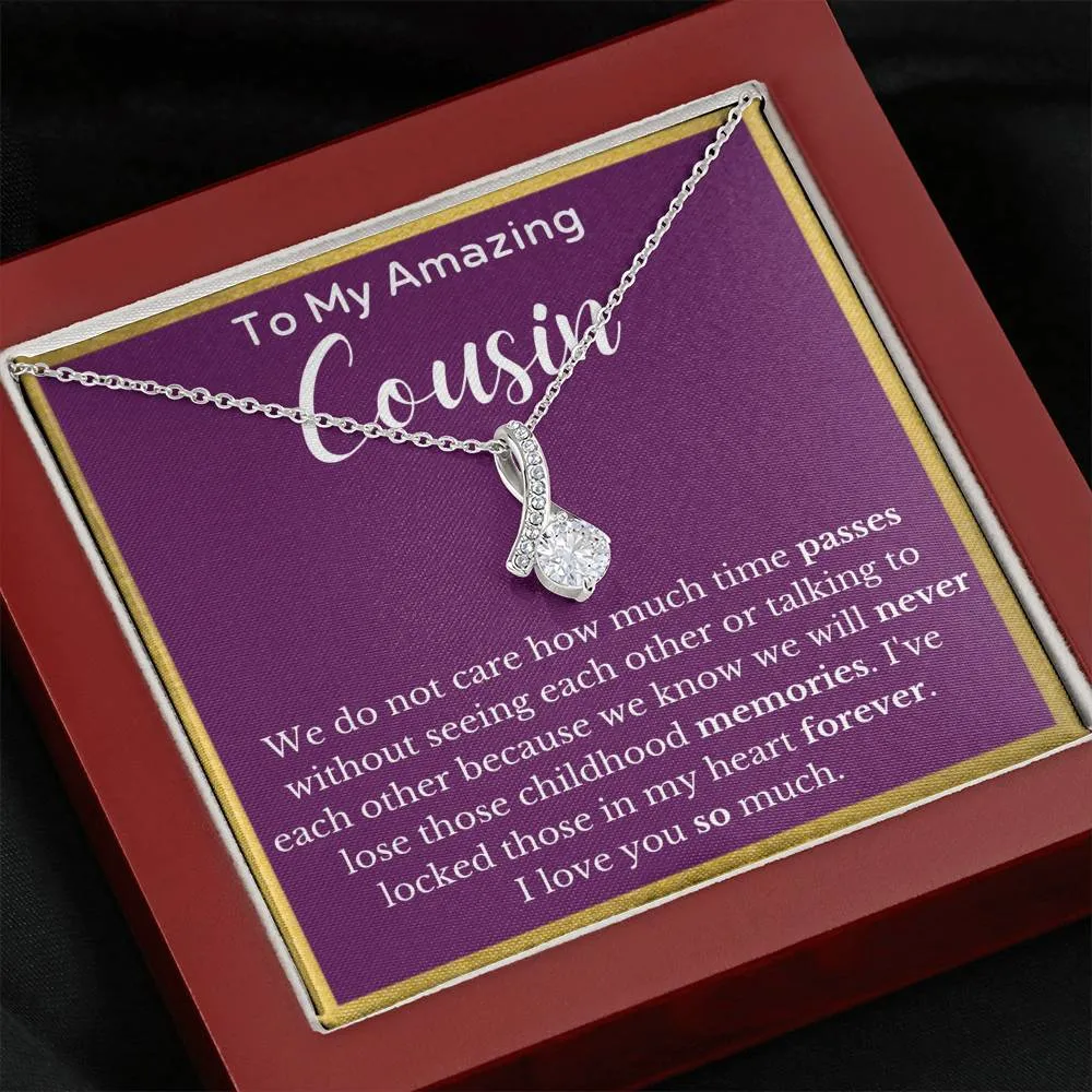 To My Amazing Cousin Ribbon Necklace