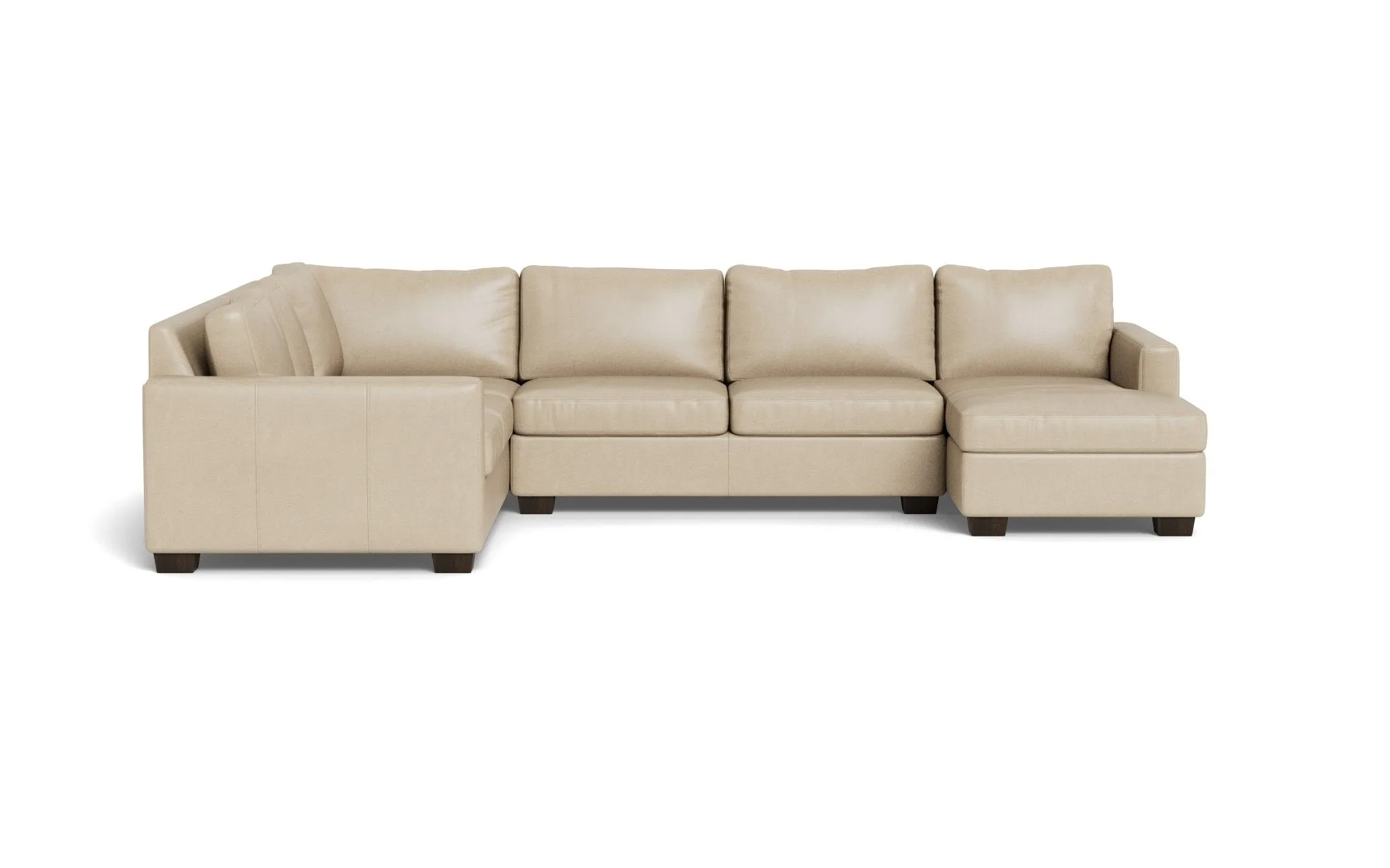 Track 141" Leather Corner Sectionals w. Right Chaise