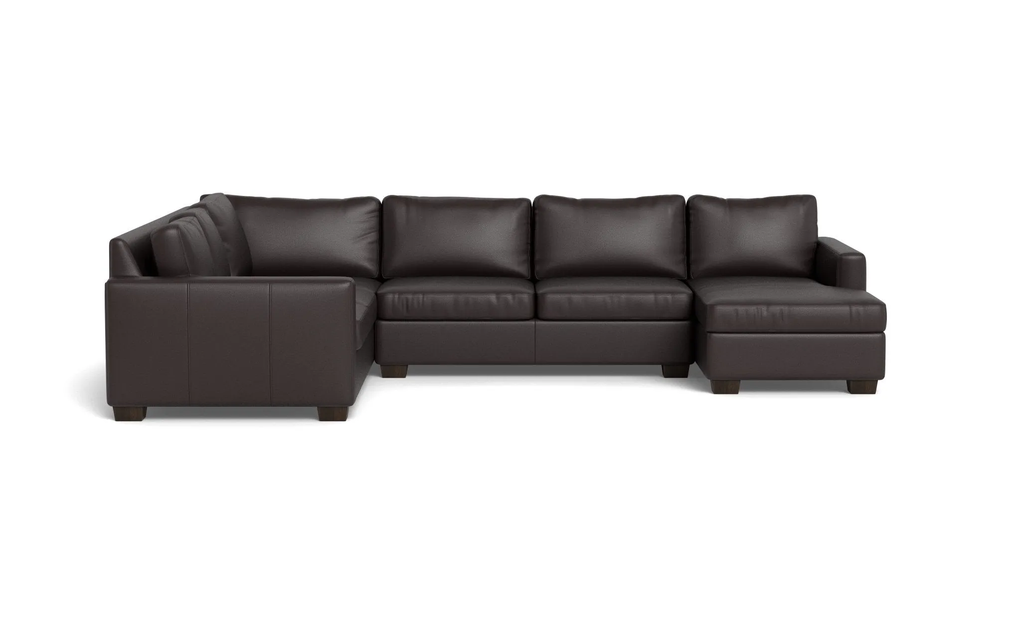 Track 141" Leather Corner Sectionals w. Right Chaise