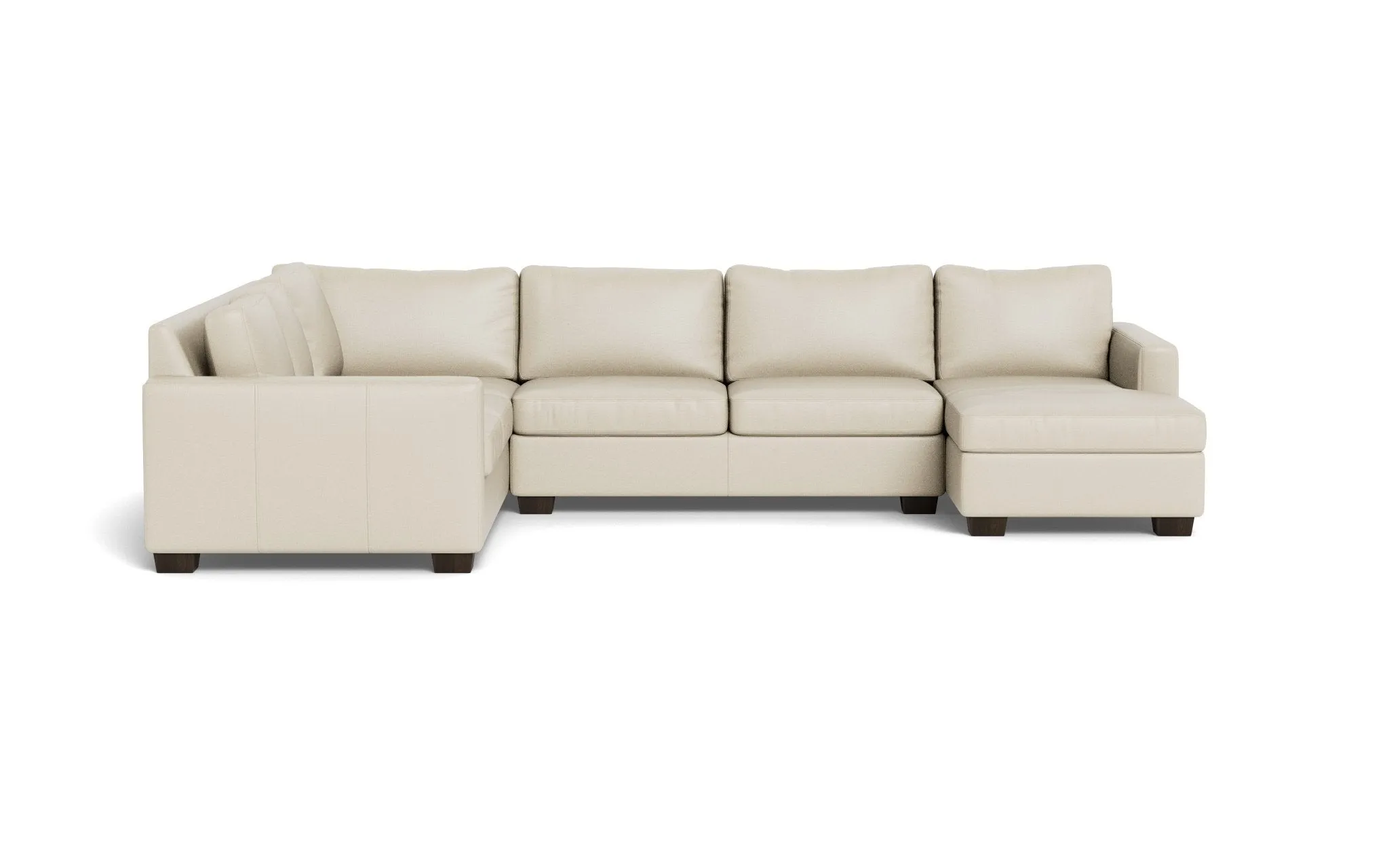 Track 141" Leather Corner Sectionals w. Right Chaise