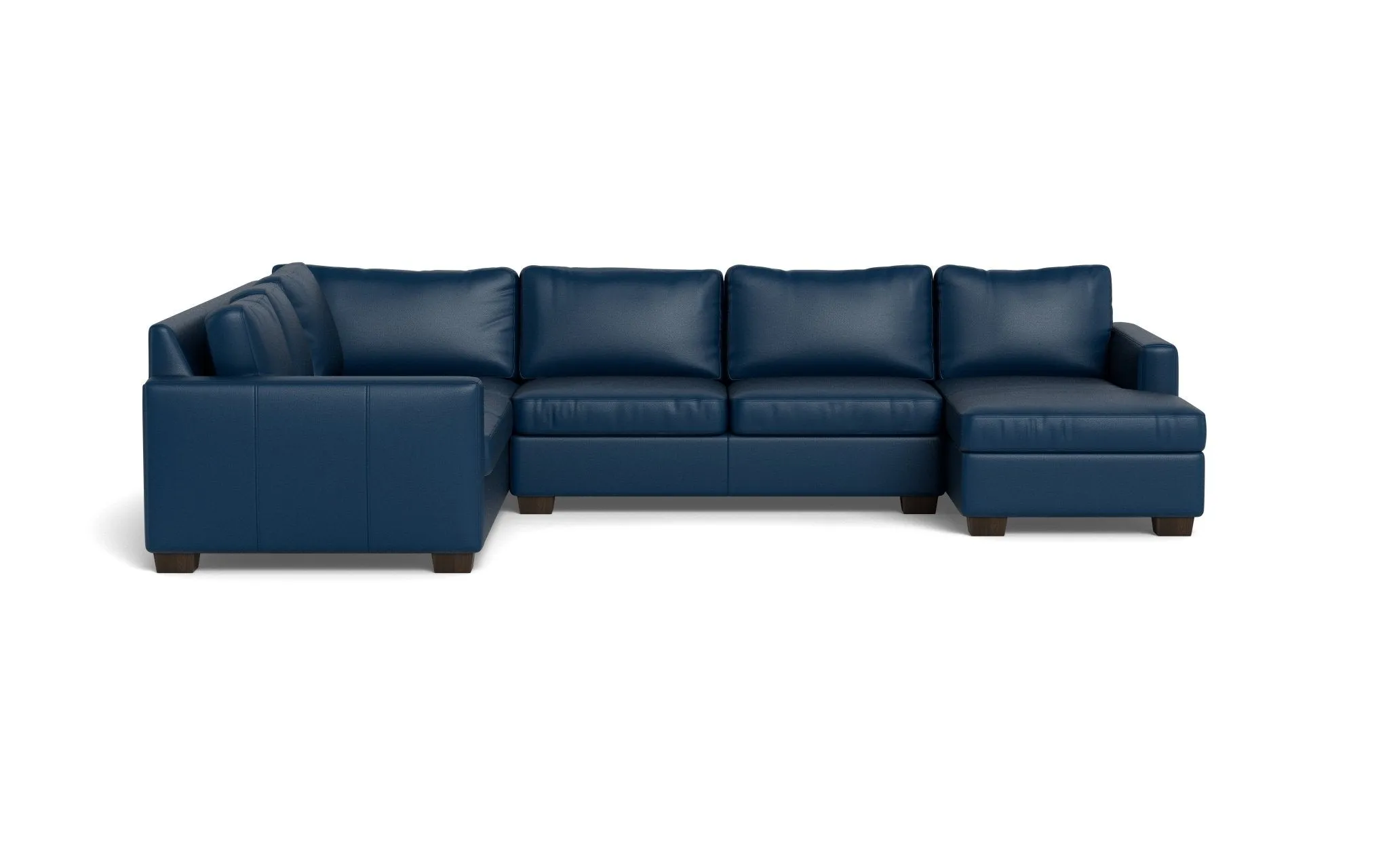 Track 141" Leather Corner Sectionals w. Right Chaise