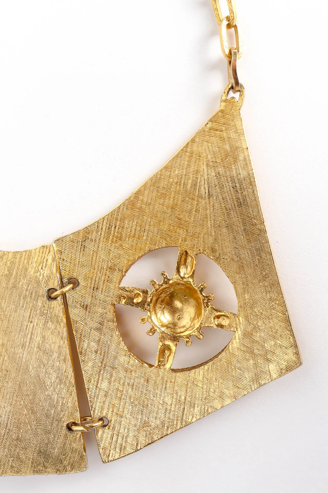 Triple Cross Plate Necklace