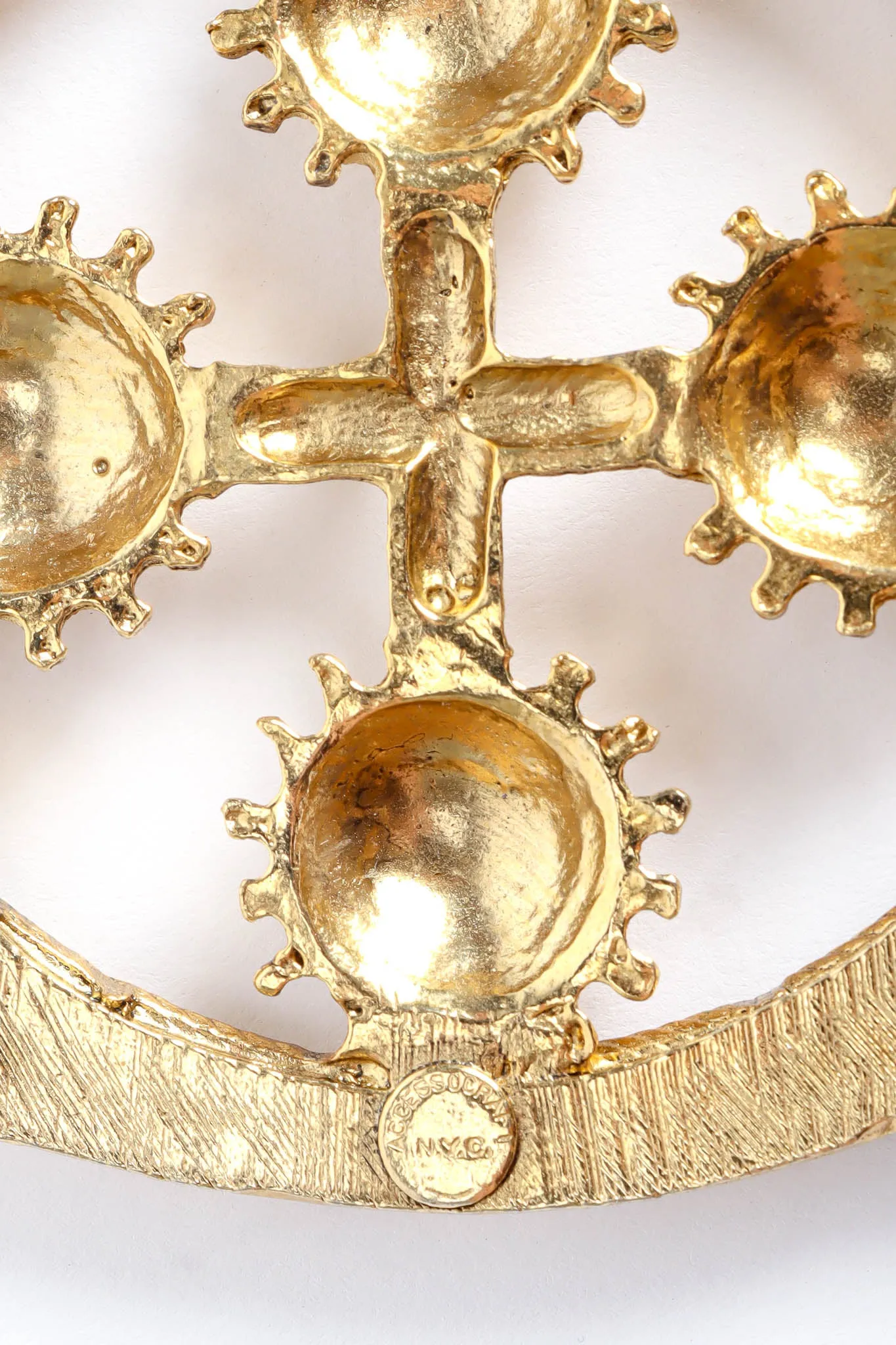 Triple Cross Plate Necklace
