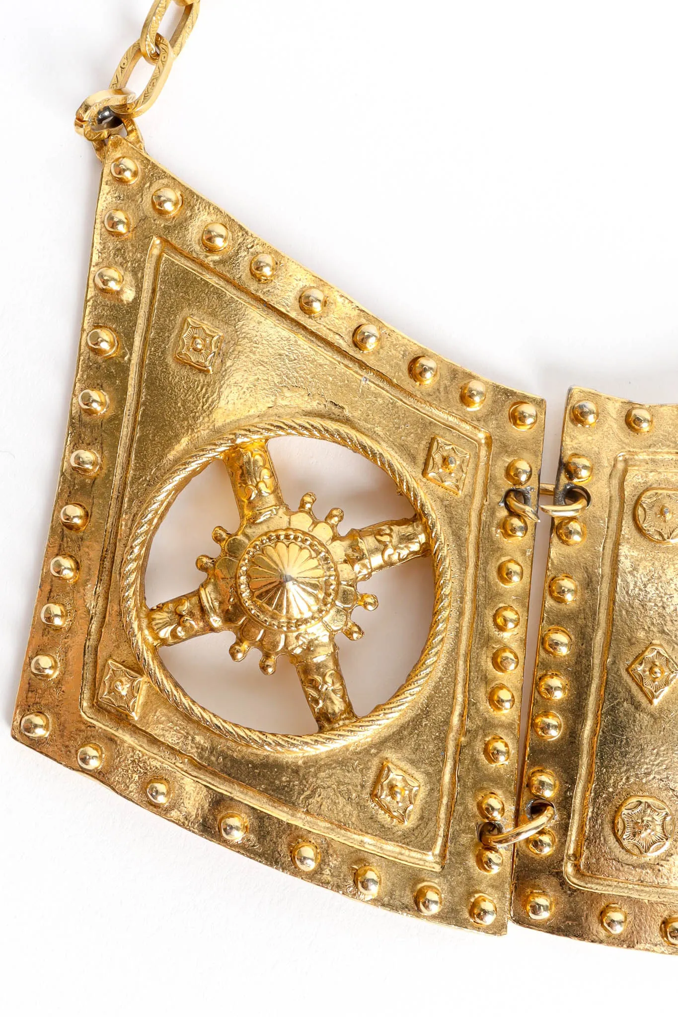 Triple Cross Plate Necklace