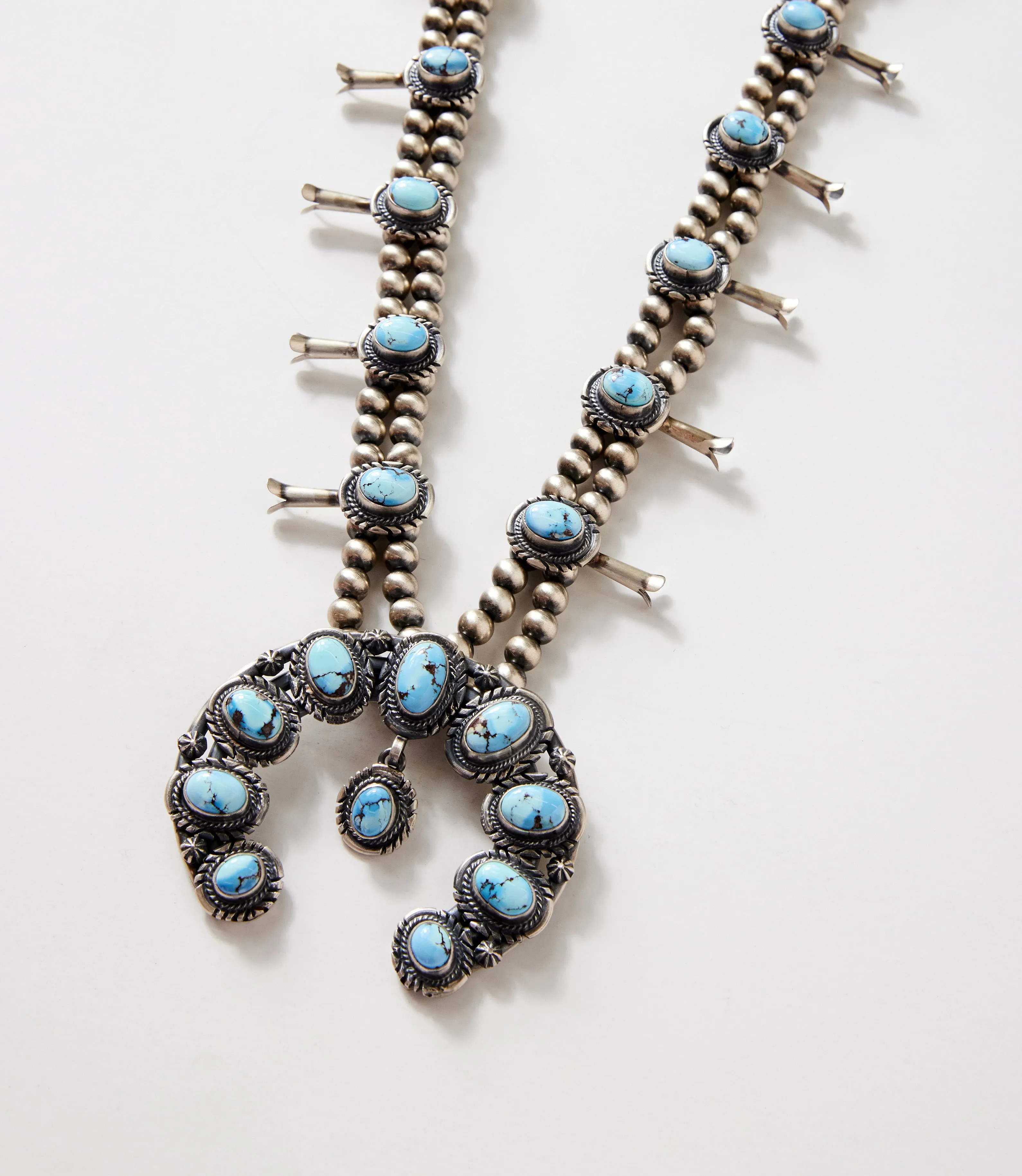 Turquoise Squash Blossom Necklace